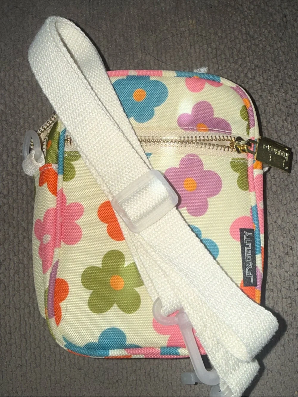 Floral Cream Crossbody Bag with Strap